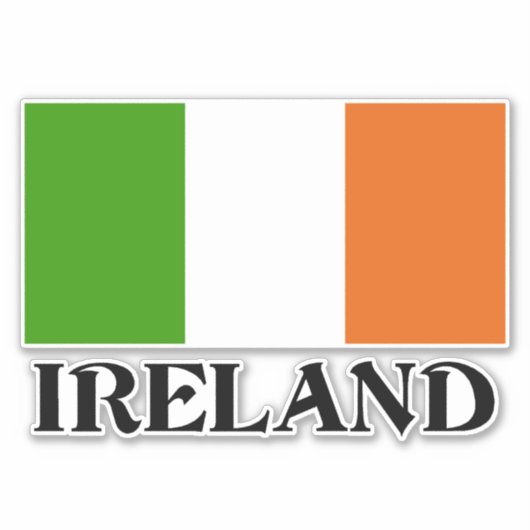 Vlag van Ierland Sticker (Voorkant)