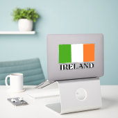 Vlag van Ierland Sticker (Laptop op bureau)