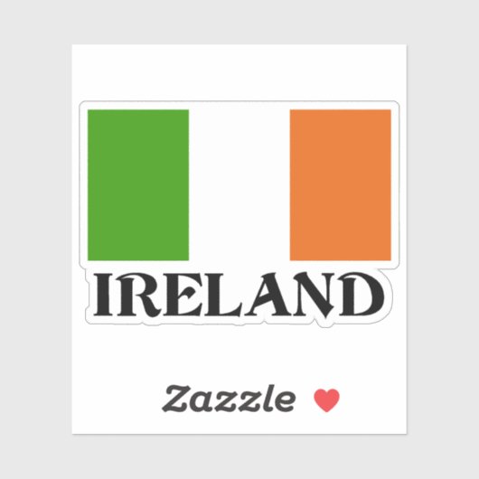 Vlag van Ierland Sticker (Vel)
