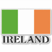 Vlag van Ierland Sticker (Voorkant)