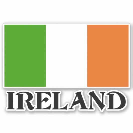 Vlag van Ierland Sticker (Voorkant)