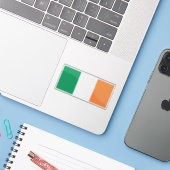 Vlag van Ierland Sticker (Laptop met iPhone)
