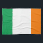 Vlag van Ierland Theedoek<br><div class="desc">Vlag van Ierland - Bratach na hÉireann</div>