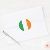 Vlag van Ierland Tricolore Ronde Sticker (Envelop)