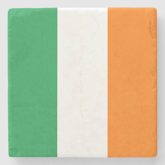 Vlag van Ierland Tricolore Stenen Onderzetter (Voorkant)