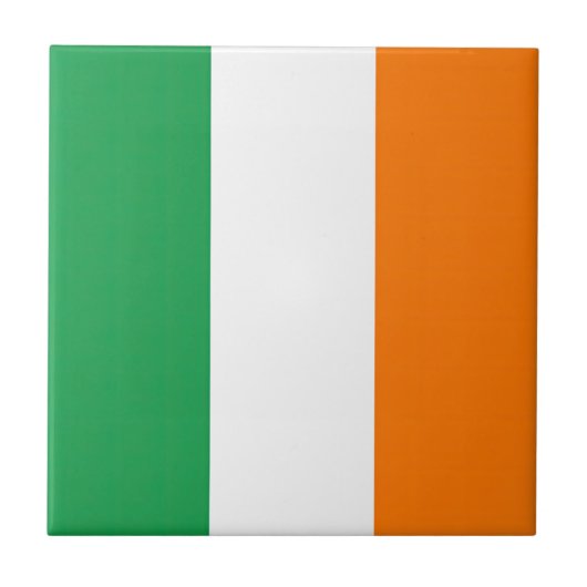 Vlag van Ierland Tricolore Tegeltje (Voorkant)