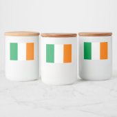 Vlag van Ierland Voedselcontainer Etiket (Flessen)