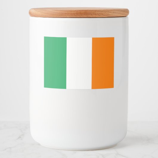 Vlag van Ierland Voedselcontainer Etiket (Voorkant)