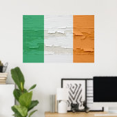 Vlag van Ierland Weathered Poster (Thuiskantoor)