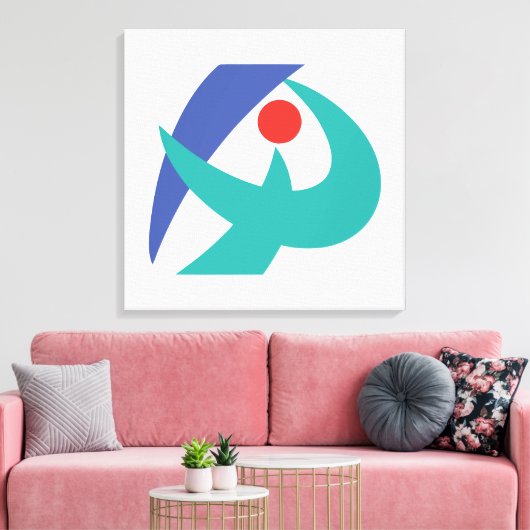 Vlag van Iga, Mie, Japan Canvas Afdruk (Insitu (Woonkamer))