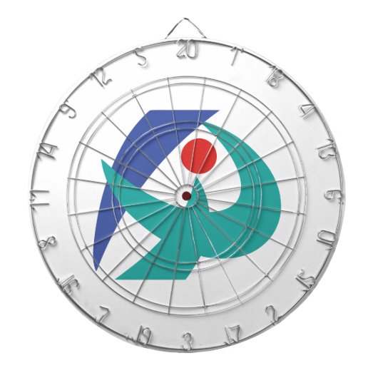 Vlag van Iga, Mie, Japan Dartbord (Voorkant)