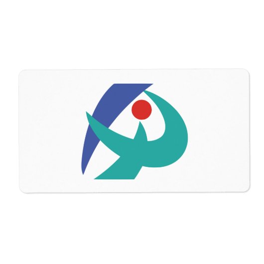 Vlag van Iga, Mie, Japan Etiket (Voorkant)