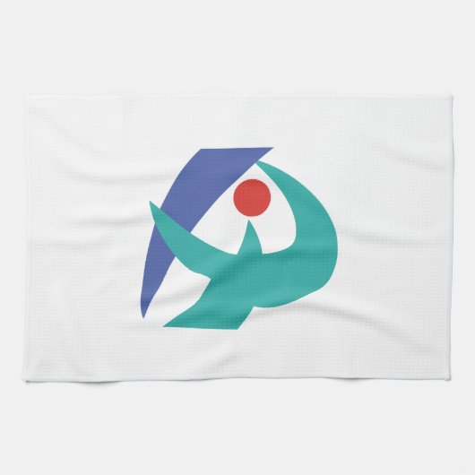 Vlag van Iga, Mie, Japan Theedoek (Horizontaal)