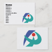 Vlag van Iga, Mie, Japan Visitekaartje (Voorkant / Achterkant)