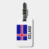 VLAG VAN IJSLAND BAGAGELABEL (Voorkant verticaal)
