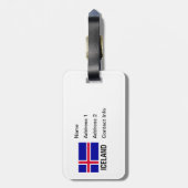 VLAG VAN IJSLAND BAGAGELABEL (Achterkant verticaal)