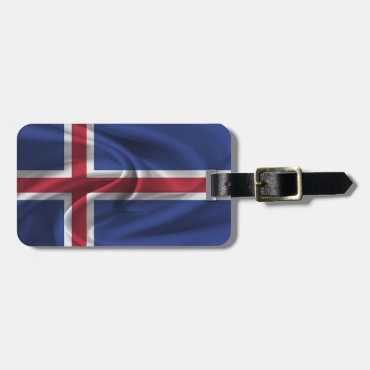 Vlag van IJsland Bagagelabel (Voorkant horizontaal)