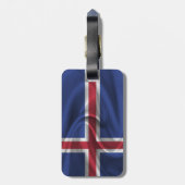 Vlag van IJsland Bagagelabel (Achterkant verticaal)
