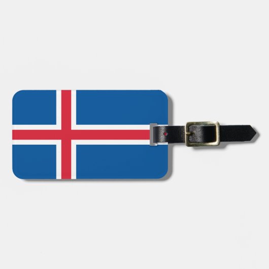 Vlag van IJsland Bagagelabel (Voorkant horizontaal)