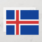 Vlag van IJsland Briefkaart (Voorkant / Achterkant)