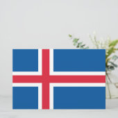 Vlag van IJsland Briefpapier (Staand voorkant)
