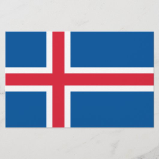 Vlag van IJsland Briefpapier (Voorkant)