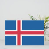 Vlag van IJsland Briefpapier (Staand voorkant)