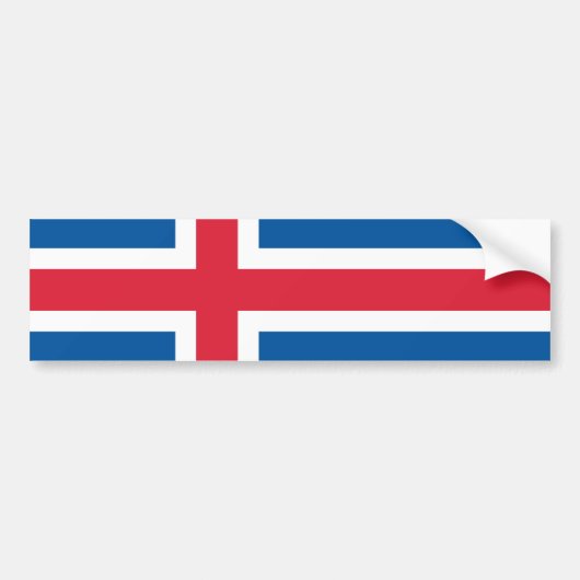 Vlag van IJsland Bumpersticker (Voorkant)