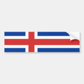 Vlag van IJsland Bumpersticker (Voorkant)