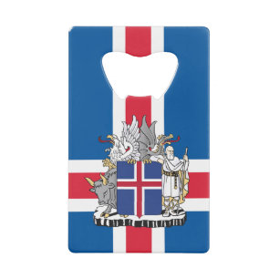 Vlag van IJsland Creditkaart Flessenopener