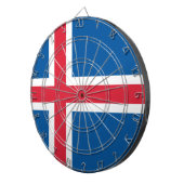 Vlag van IJsland Dartbord (Voorkant Rechts)