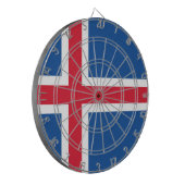 Vlag van IJsland Dartbord (Voorkant Links)
