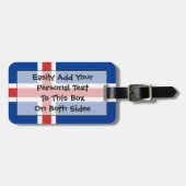 Vlag van IJsland - Easy ID Personal Bagagelabel (Voorkant horizontaal)