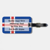 Vlag van IJsland - Easy ID Personal Bagagelabel (Achterkant horizontaal)