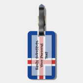 Vlag van IJsland - Easy ID Personal Bagagelabel (Achterkant verticaal)