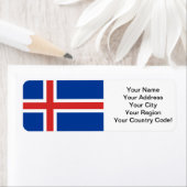 Vlag van IJsland Etiket (Insitu)