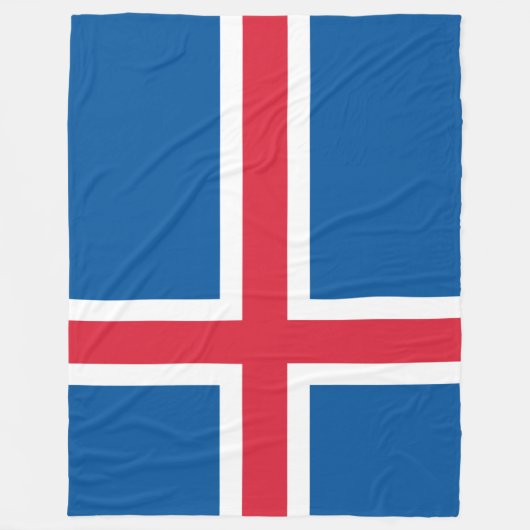 Vlag van IJsland Fleece Deken (Voorkant)