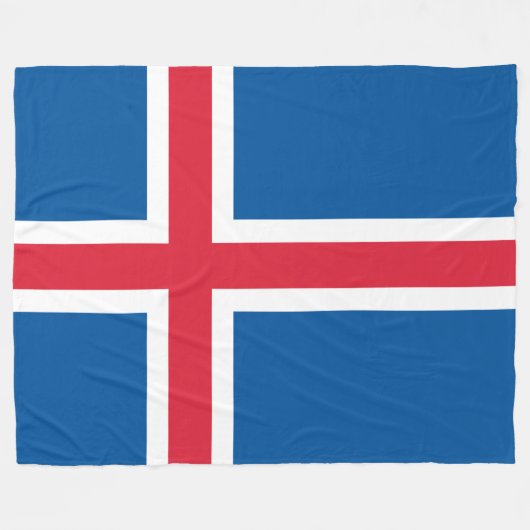Vlag van IJsland Fleece Deken (Voorkant (Horizontaal))