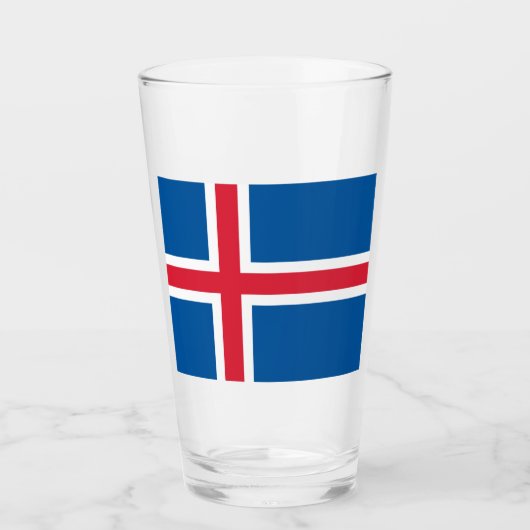 Vlag van IJsland Glas (Voorkant)