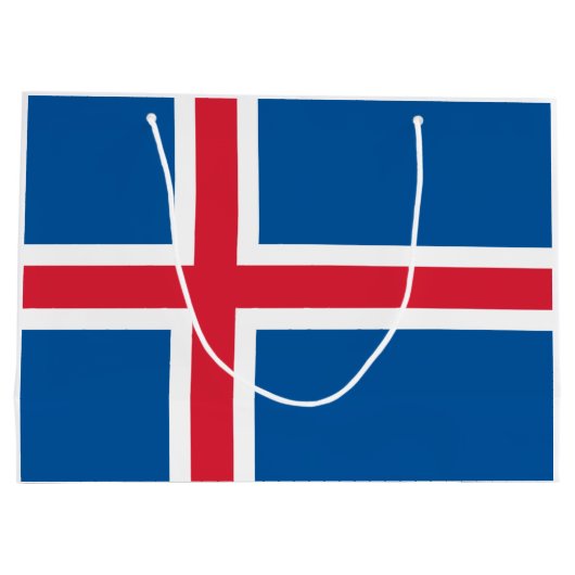 Vlag van IJsland Groot Cadeauzakje (Achterkant)