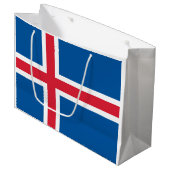 Vlag van IJsland Groot Cadeauzakje (Voorkant Gekanteld)