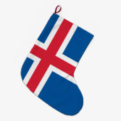 Vlag van IJsland Grote Kerstsok (Voorkant (Hangend))