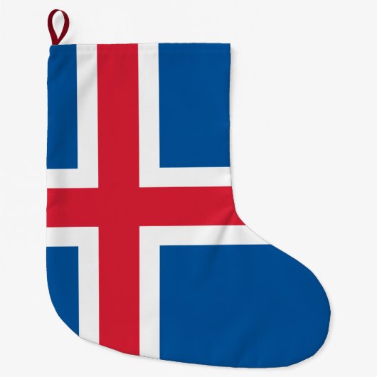 Vlag van IJsland Grote Kerstsok (Voorkant)