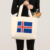 Vlag van IJsland Grote Tote Bag (Voorkant (product))