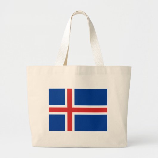 Vlag van IJsland Grote Tote Bag (Voorkant)