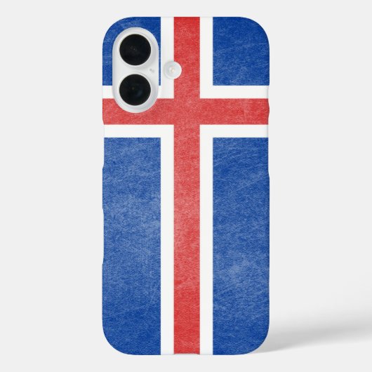 Vlag van IJsland Grunge Case-Mate iPhone Case (Achterkant)
