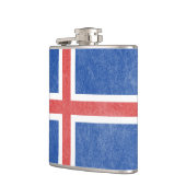 Vlag van IJsland Grunge Heupfles (Links)