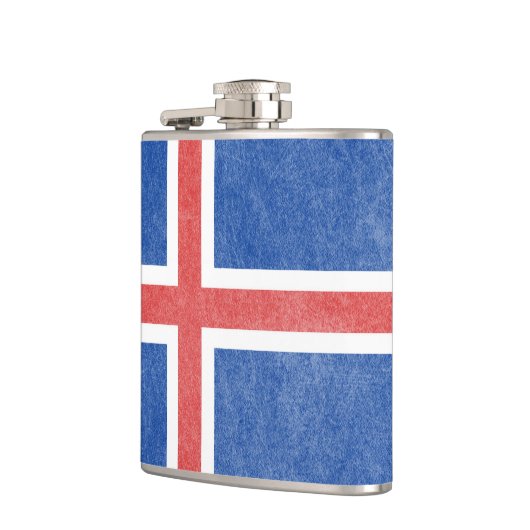 Vlag van IJsland Grunge Heupfles (Links)