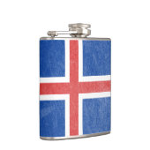 Vlag van IJsland Grunge Heupfles (Rechts)