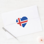 Vlag van IJsland Hart Sticker (Envelop)